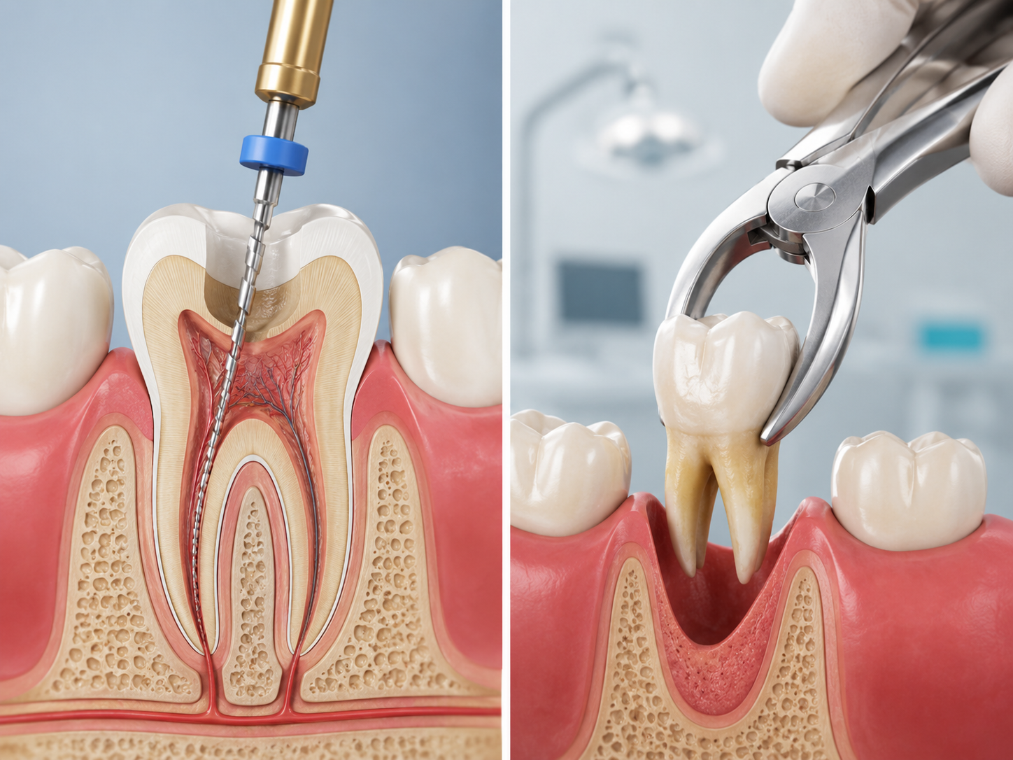 Root Canal vs Tooth Extraction in Malaysia — Which Should You Choose? 2 Root canal treatment vs tooth extraction comparison